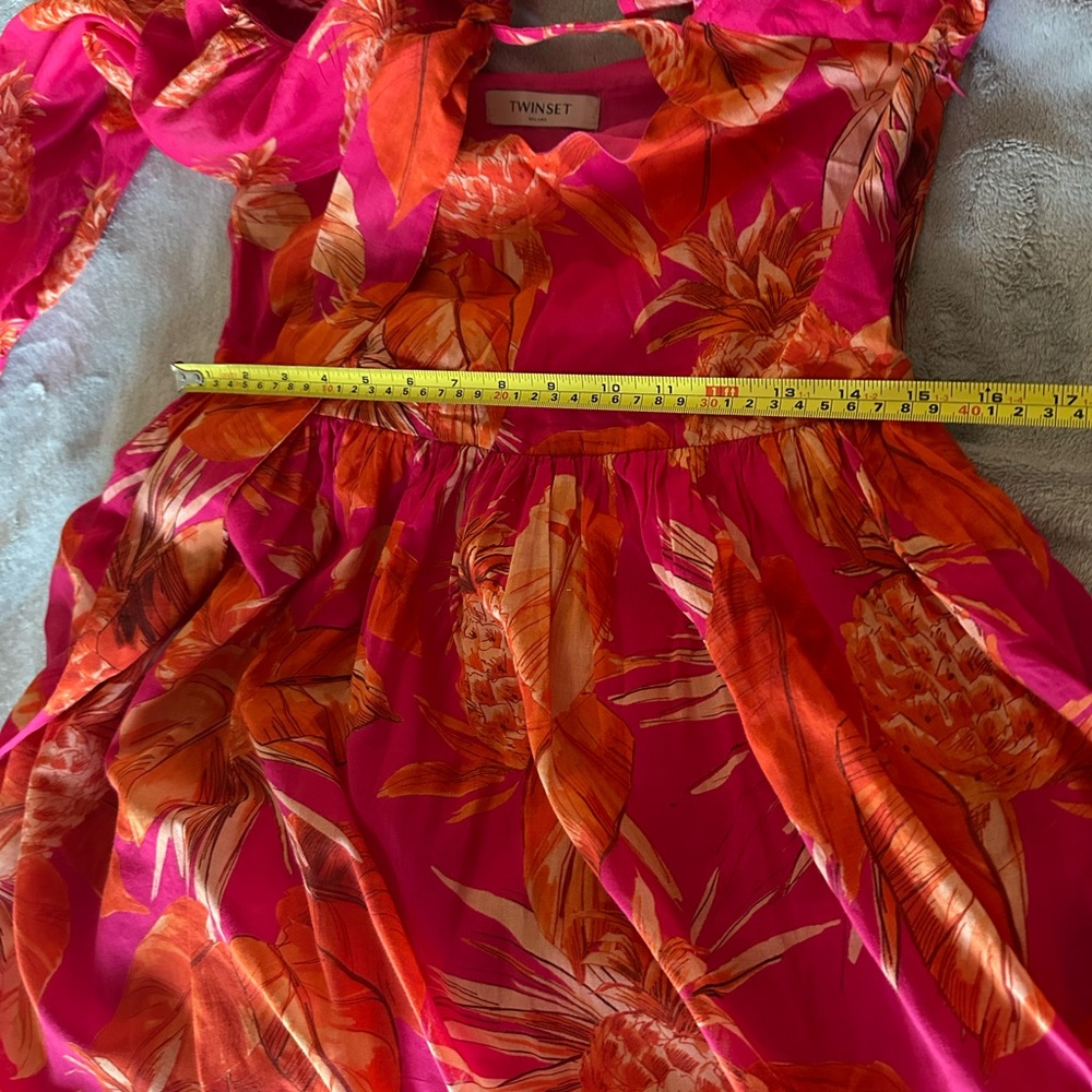 Twin set Vibrant Pink and Orange Floral Dress - Picture 12 of 16